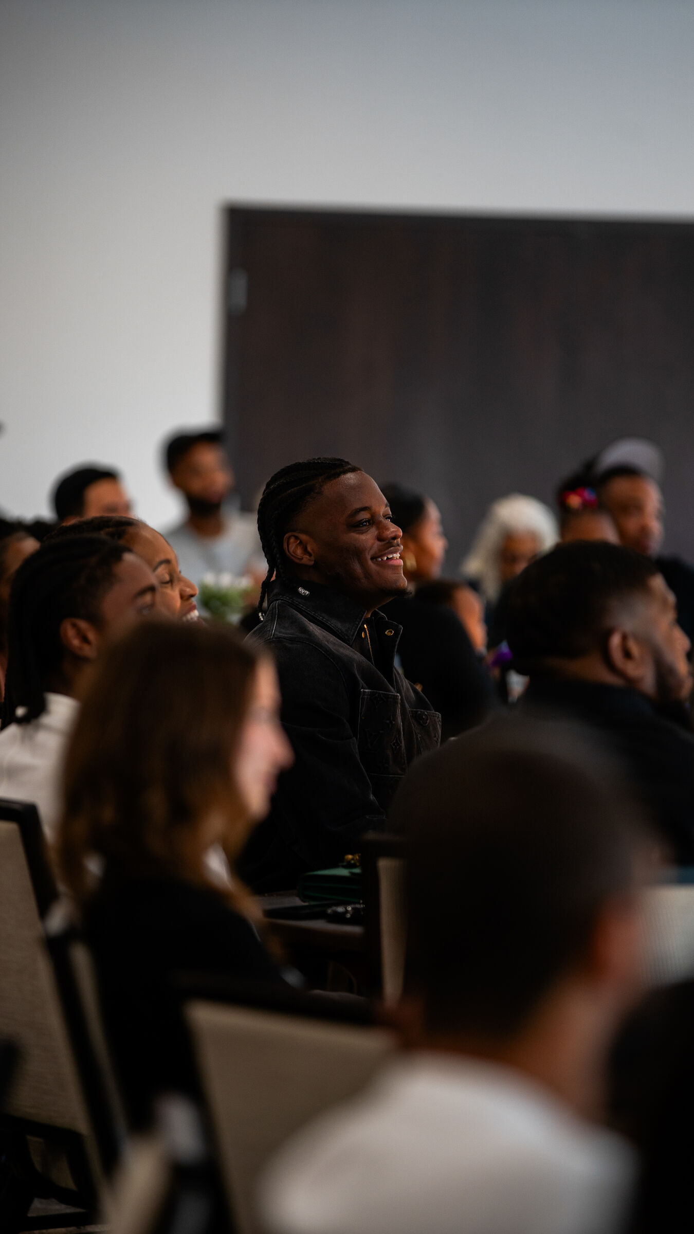 Guests listening at an event